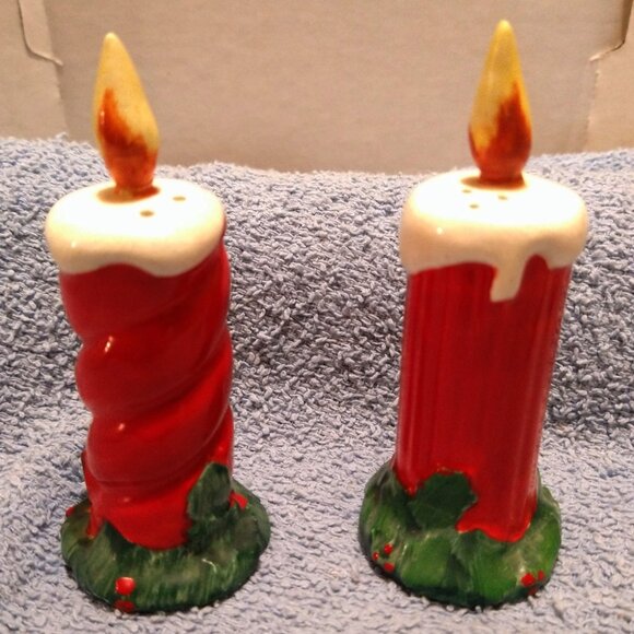 1950s Ceramic S&P Christmas Candles Figurines Japan No. 746 - Picture 3 of 7
